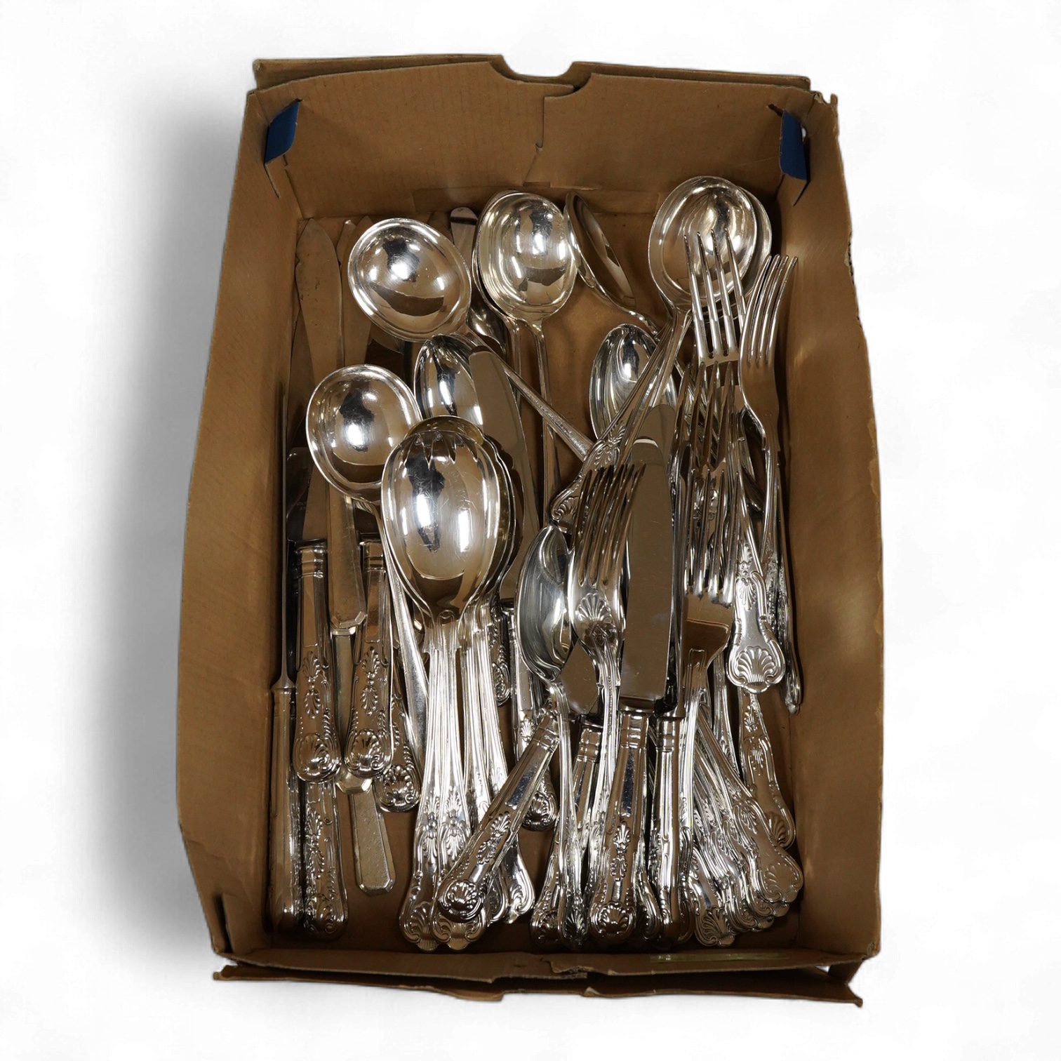 A quantity of silver plated cutlery